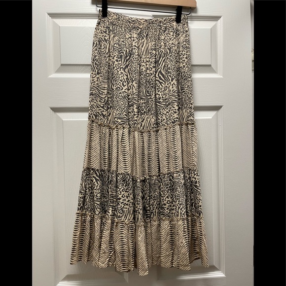 LOFT Skirts The Loft Maxi Skirt Two Prints Poshmark